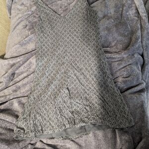EUC LOFT Gray Patterned Mini Dress